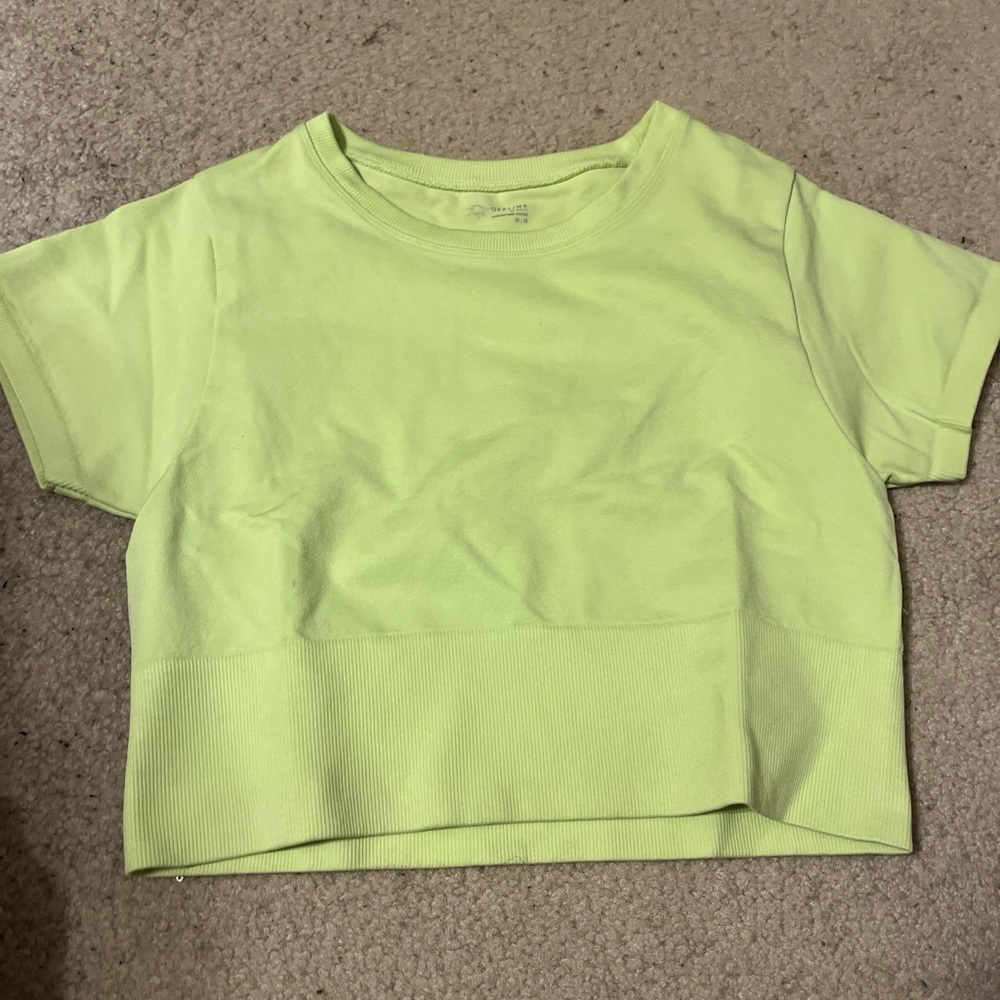 Lime Green Cropped T-Shirt